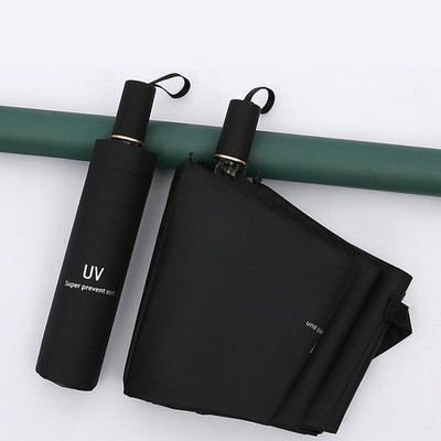 YADA 2021 INS Business Čistý čierny náter Dáždnik Skladací daždivý reverzný dáždnik pre ženy mužov UV dáždnik s písmenom YD200145