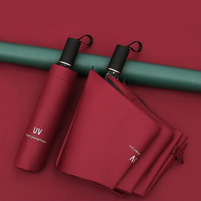 YADA 2021 INS Business Čistý čierny náter Dáždnik Skladací daždivý reverzný dáždnik pre ženy mužov UV dáždnik s písmenom YD200145