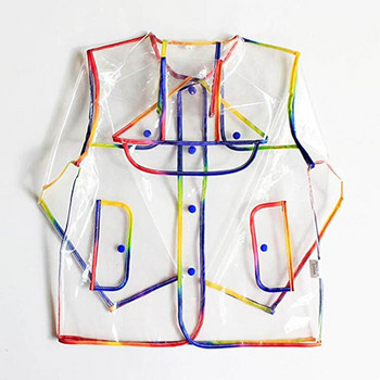 Нов стил 1PC висококачествено модно детско водоустойчиво прозрачно дълго яке за момчета и момичета прозрачен дъждобран с качулка четири размера налични