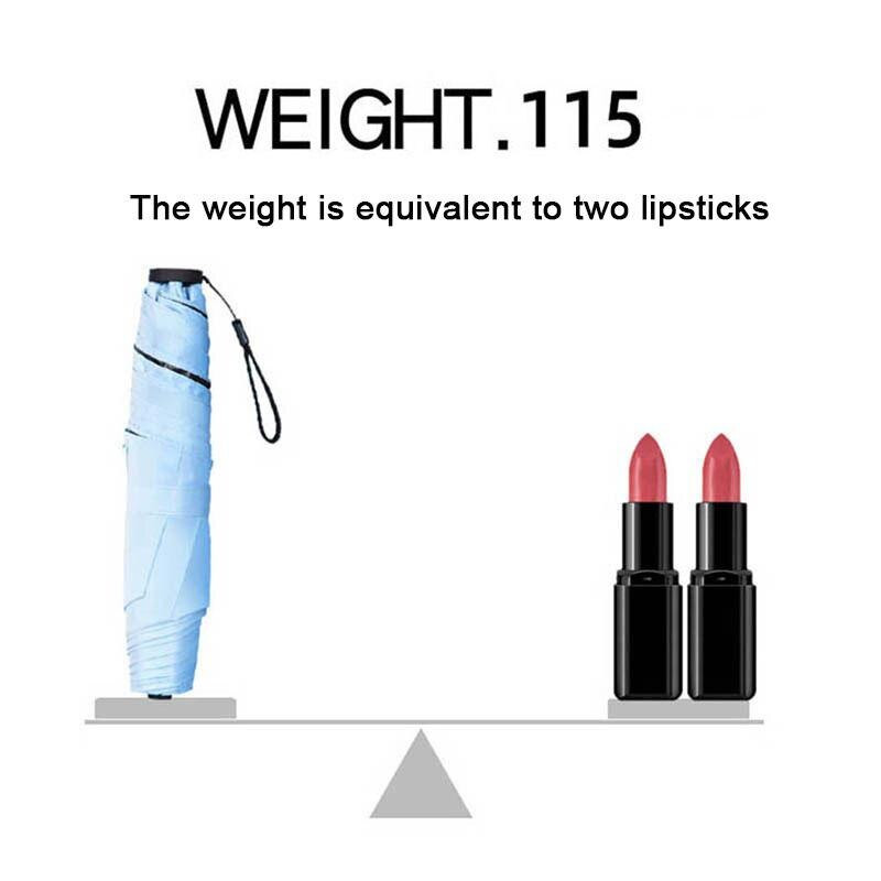 Minimalistický prenosný ultraľahký dáždnik z uhlíkových vlákien, mini dáždnik z ceruzkového peria, čierne lepidlo, anti-UV slnečník