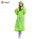 Rainfreem 2017 Jarný prenosný EVA pršiplášť pre ženy/muže, nepriepustný plastový priehľadný pršiplášť, 7 farieb, pršiplášť, pončo