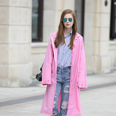 Rainfreem 2017 Jarný prenosný EVA pršiplášť pre ženy/muže, nepriepustný plastový priehľadný pršiplášť, 7 farieb, pršiplášť, pončo