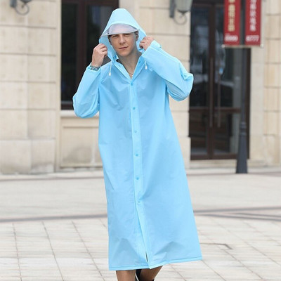 Rainfreem 2017 Jarný prenosný EVA pršiplášť pre ženy/muže, nepriepustný plastový priehľadný pršiplášť, 7 farieb, pršiplášť, pončo