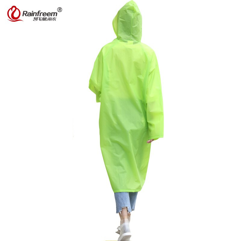Rainfreem 2017 Jarný prenosný EVA pršiplášť pre ženy/muže, nepriepustný plastový priehľadný pršiplášť, 7 farieb, pršiplášť, pončo