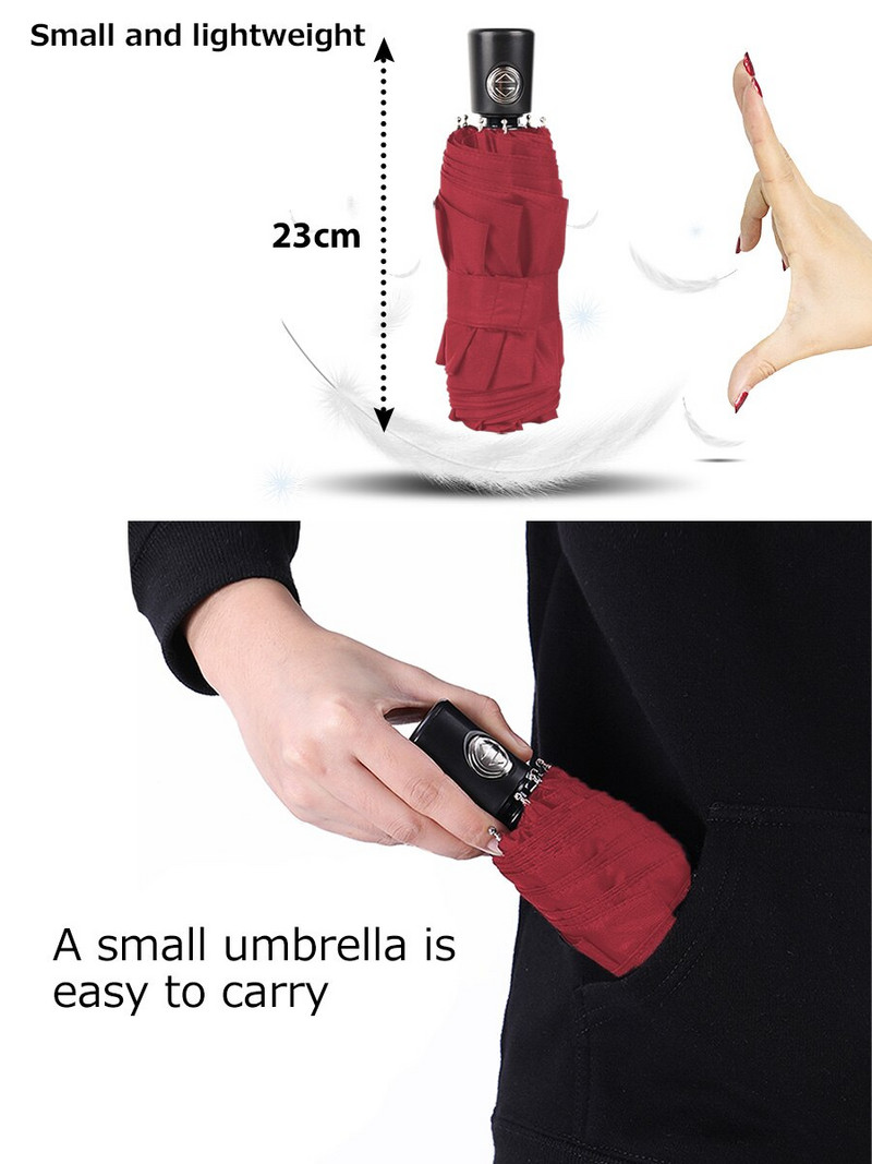 Automatický mini dáždnik, 5-násobný, nový štýl, dážďovka, dámska, detská, vetruodolná, prenosná, obchodná, vonkajšia, módna, slnečník