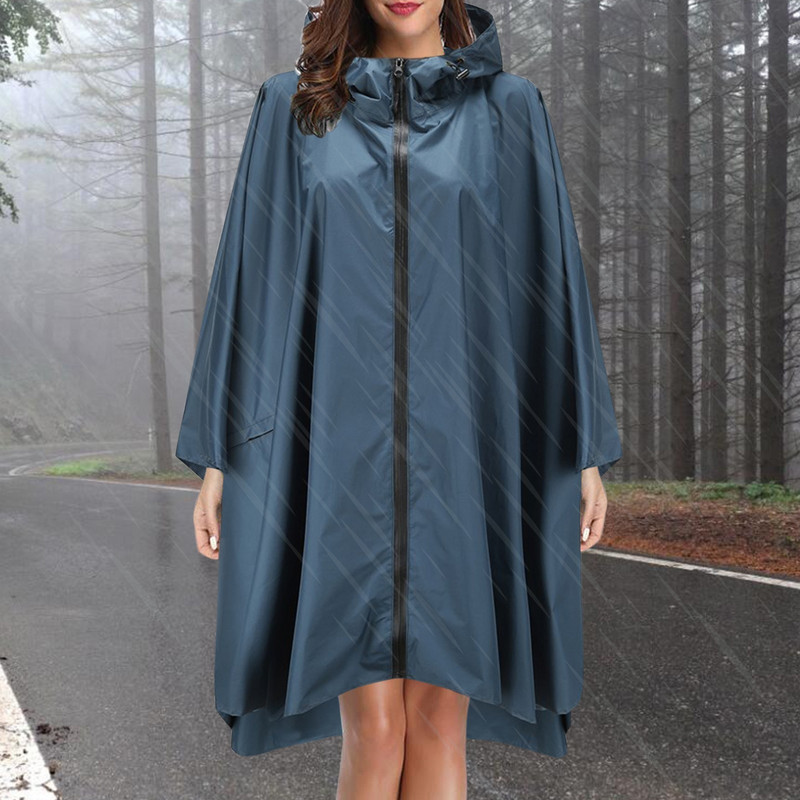 1 db női férfi egyszínű vízálló esőkabátok divatos esőköpeny kabát kapucnis esőkabát poncsó felnőtteknek, tiniknek zsebekkel