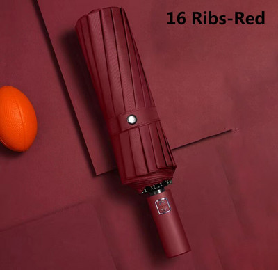 Didelis visiškai automatinis skėtis vyriškai 8/16 šonkaulių skėčiai Verslo vyrams Atsparus lietui vėjui sulankstomas skėtis nuo saulės