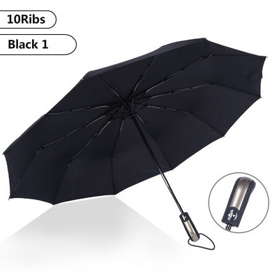 Didelis visiškai automatinis skėtis vyriškai 8/16 šonkaulių skėčiai Verslo vyrams Atsparus lietui vėjui sulankstomas skėtis nuo saulės