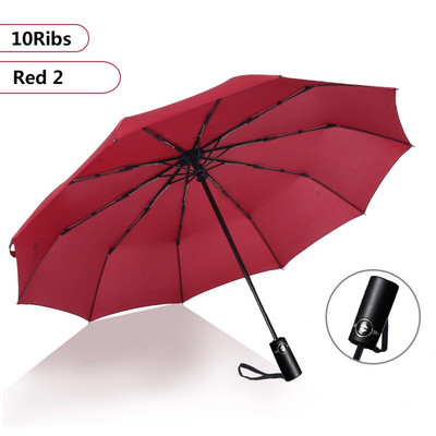 Didelis visiškai automatinis skėtis vyriškai 8/16 šonkaulių skėčiai Verslo vyrams Atsparus lietui vėjui sulankstomas skėtis nuo saulės