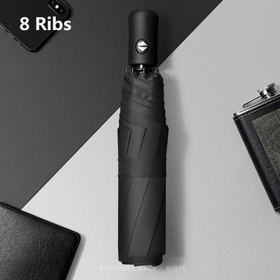 Didelis visiškai automatinis skėtis vyriškai 8/16 šonkaulių skėčiai Verslo vyrams Atsparus lietui vėjui sulankstomas skėtis nuo saulės