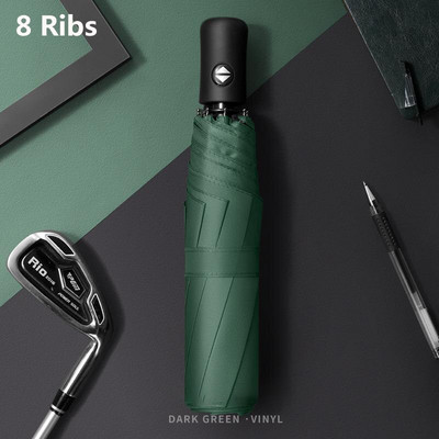 Didelis visiškai automatinis skėtis vyriškai 8/16 šonkaulių skėčiai Verslo vyrams Atsparus lietui vėjui sulankstomas skėtis nuo saulės