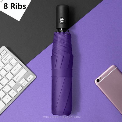 Didelis visiškai automatinis skėtis vyriškai 8/16 šonkaulių skėčiai Verslo vyrams Atsparus lietui vėjui sulankstomas skėtis nuo saulės