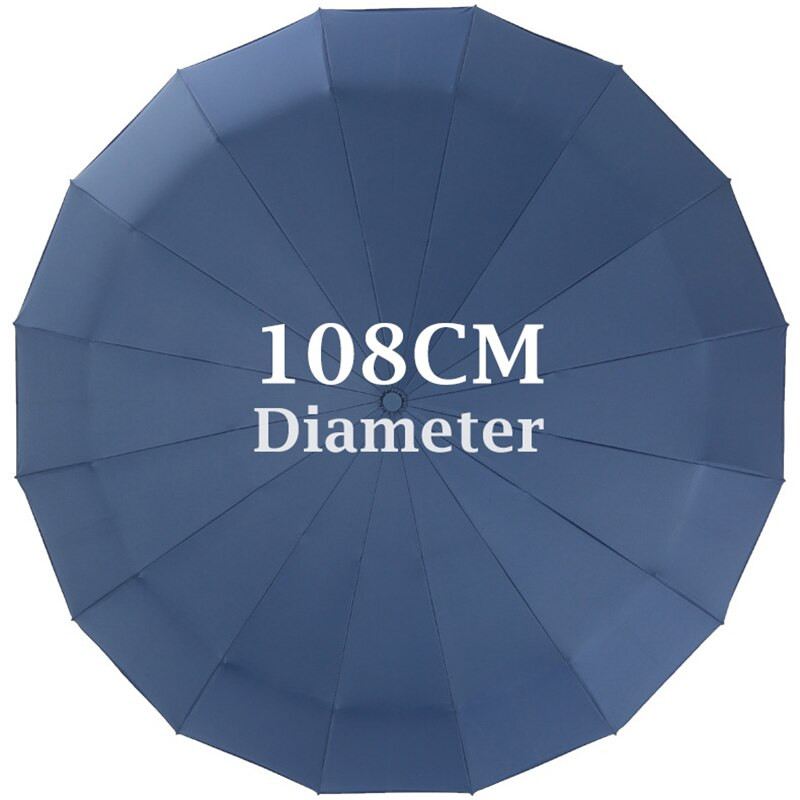 Didelis visiškai automatinis skėtis vyriškai 8/16 šonkaulių skėčiai Verslo vyrams Atsparus lietui vėjui sulankstomas skėtis nuo saulės