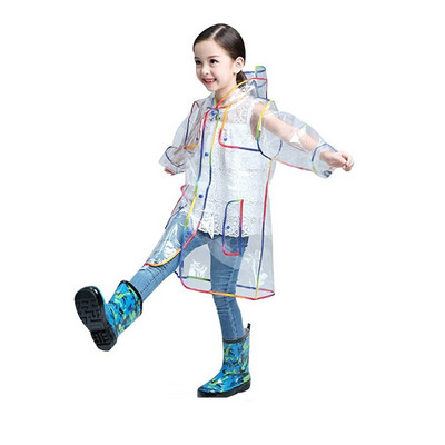 Moda Transparentă Copii Băieți Jachetă de ploaie copii Fete Pelenă de ploaie Cu glugă În aer liber turneu gros Transparent Impermeabil Poncho Îmbrăcăminte de ploaie