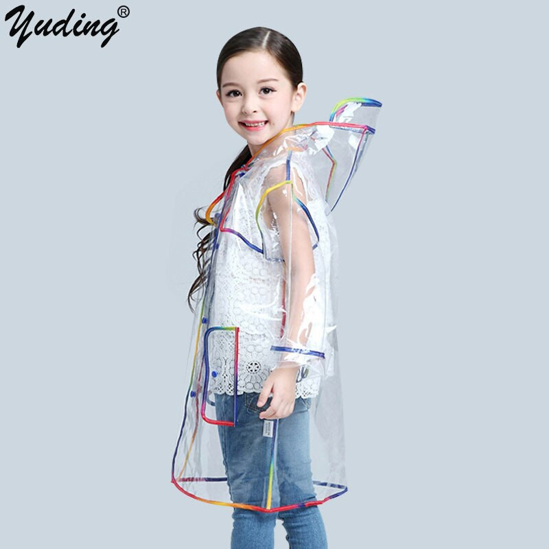 Moda Transparentă Copii Băieți Jachetă de ploaie copii Fete Pelenă de ploaie Cu glugă În aer liber turneu gros Transparent Impermeabil Poncho Îmbrăcăminte de ploaie