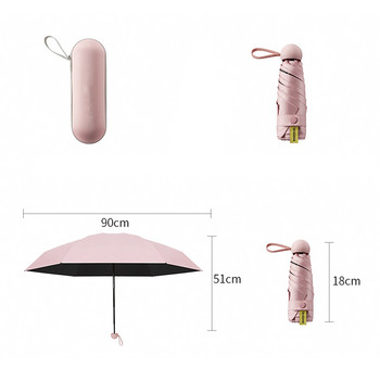 Γυναικεία ομπρέλα ταξιδίου με προστασία από υπεριώδη ακτινοβολία Vinyl Upf50+ 50% Έκπτωση 6k Εξαιρετικά ελαφρύ αδιάβροχο αντιανεμικό αντι-UV Sunshade Parasol Rain Εξοπλισμός βροχής
