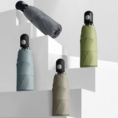 8-dielny automatický dáždnik s 8 kostami, odolný voči dažďu, proti UV žiareniu, vreckový dažďový záves, pre mužov a ženy, outdoorový, cestovný, obchodný, skladací slnečník