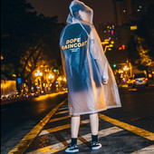 Ins Geekinstyle Street štýlové pláštenky pre dospelých, nepremokavé pláštenky, priehľadné dlhé páry, uvoľnené jednoduché pláštenky pre dospelých R5C79