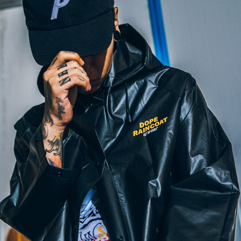 Ins Geekinstyle Street štýlové pláštenky pre dospelých, nepremokavé pláštenky, priehľadné dlhé páry, uvoľnené jednoduché pláštenky pre dospelých R5C79