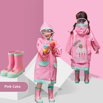 2021 Δωρεάν αποστολή Χαριτωμένα παιδικά αδιάβροχα για αγόρια για κορίτσια αδιάβροχη φόρμα με κουκούλα Cartoon Dinosaur Παιδικά αδιάβροχα και παντελόνια