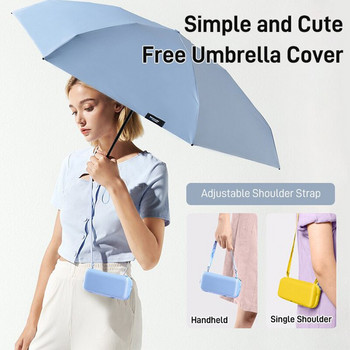 Чадър Sun Rain Супер лек преносим чадър с карта Чадър Чадър Сгъваем чадър за слънце Мини чадър Малък размер Лесно съхраняване