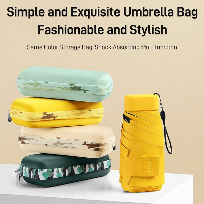 Skėtis Sun Rain Super lengvas nešiojamasis kortelės skėtis Skėtis Skėtis Skėtis Skėtis nuo saulės Sulankstomas skėtis nuo saulės Mini skėtis mažas dydis, lengvai laikomas