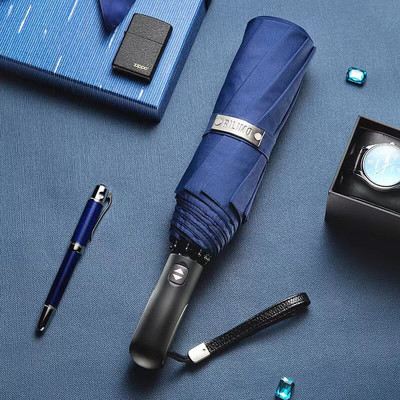 Nemecký luxusný dáždnik, pánsky plne automatický skladací dáždnik do auta, vetruodolný, obchodný, UV dáždnik, darčeková sada SY125