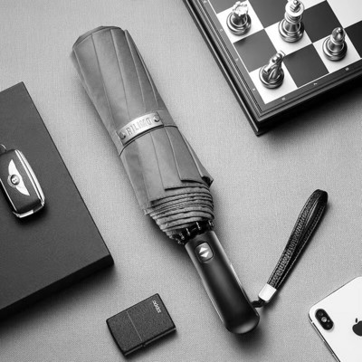 Nemecký luxusný dáždnik, pánsky plne automatický skladací dáždnik do auta, vetruodolný, obchodný, UV dáždnik, darčeková sada SY125