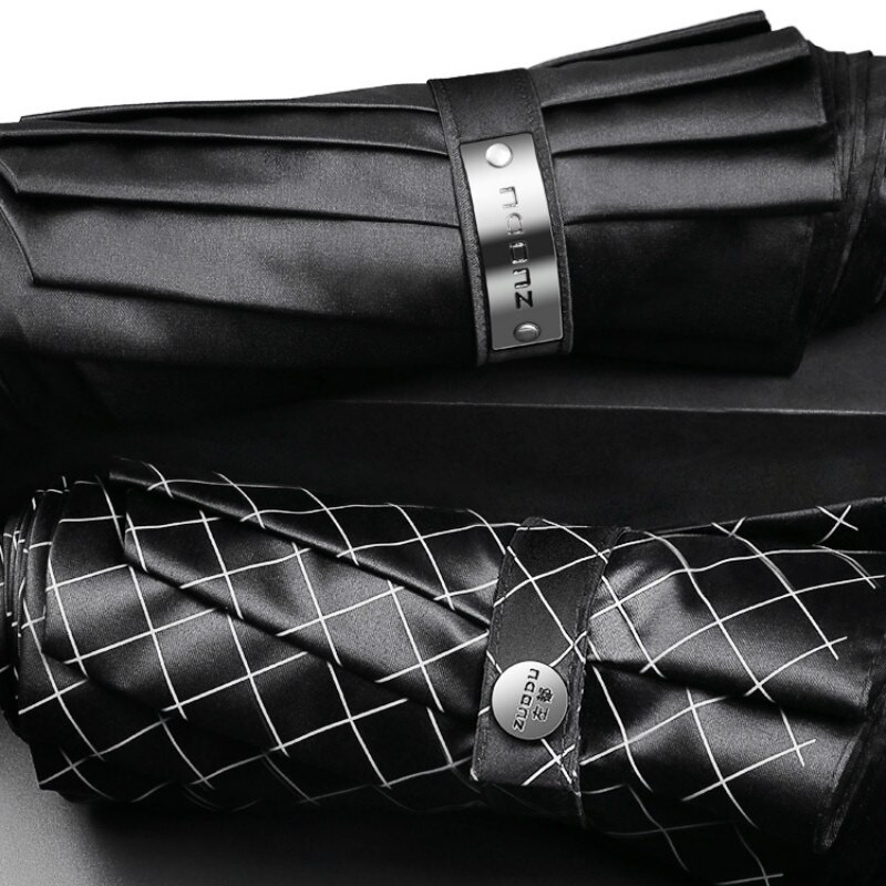 Nemecký luxusný dáždnik, pánsky plne automatický skladací dáždnik do auta, vetruodolný, obchodný, UV dáždnik, darčeková sada SY125