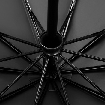 Leodauknow Нов автоматичен сгъваем чадър Мъже Жени Дървена дръжка Слънчеви чадъри в стил райета Ветроустойчиви 10K Anti UV Чадър Марка