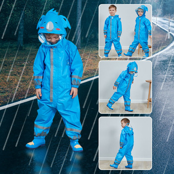 3-10Years Kids Cartoon Αδιάβροχο Outdoor Αδιάβροχο Jumpsuit Rainwear Coat Πολύχρωμο Unisex Παιδικό παλτό καμηλοπάρδαλης βάτραχος