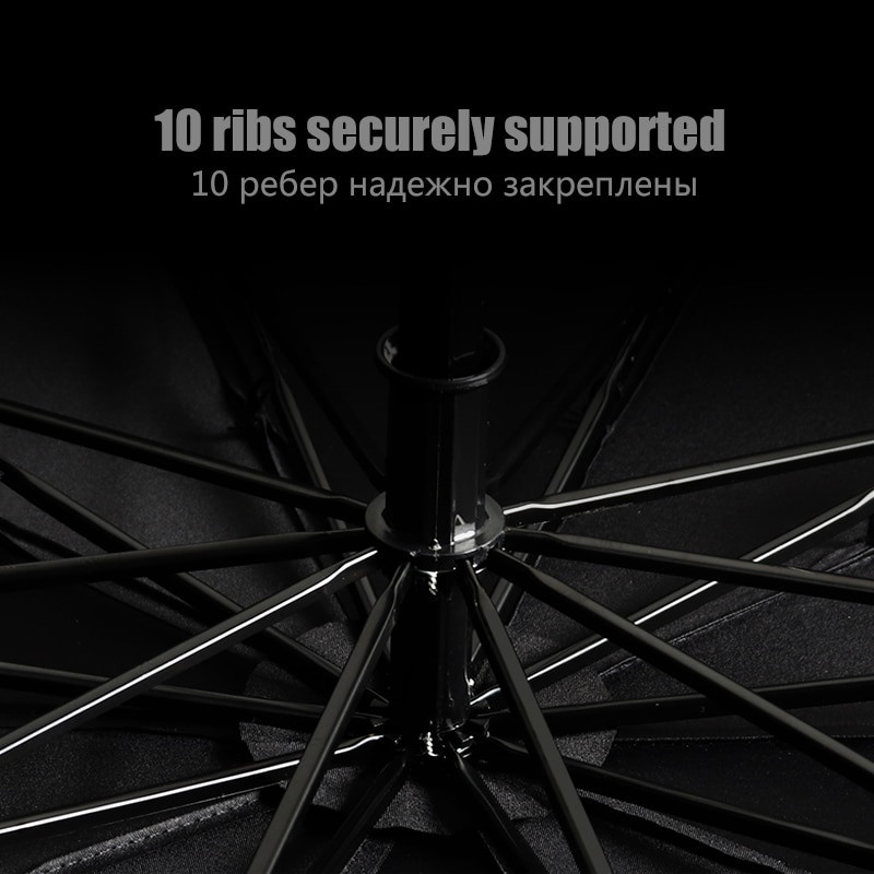 Kvalitný veľký dáždnik 130 cm, dvojvrstvový skladací dáždnik, dáždnik pre ženy, 10 rebier, vetruodolný, paragua módny biznis, veľký dáždnik pre mužov