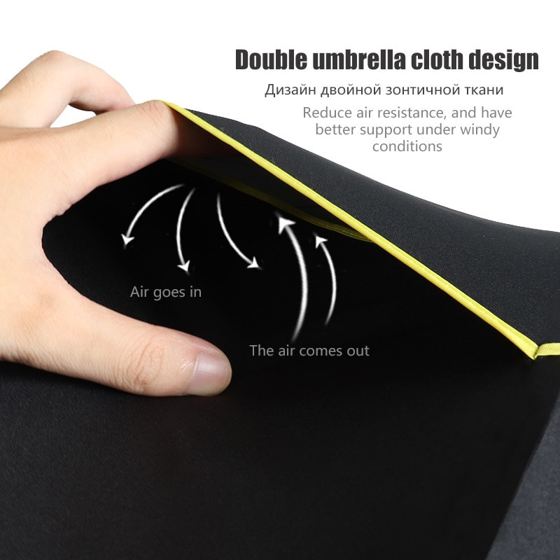 Kvalitný veľký dáždnik 130 cm, dvojvrstvový skladací dáždnik, dáždnik pre ženy, 10 rebier, vetruodolný, paragua módny biznis, veľký dáždnik pre mužov