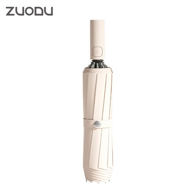 Zuodu Automatické skladacie reverzné dáždniky pre mužov a ženy Cestovné dáždniky proti dažďu Vetruodolné Obchodné Dvojité dáždniky zosilnené vetrom