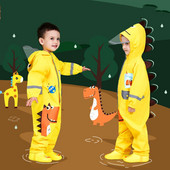 Kreslený jednodielny detský pršiplášť, roztomilé veľké okraje, reflexný pás, bezpečnostné nepremokavé študentské pončo, vonkajšie na chôdzu