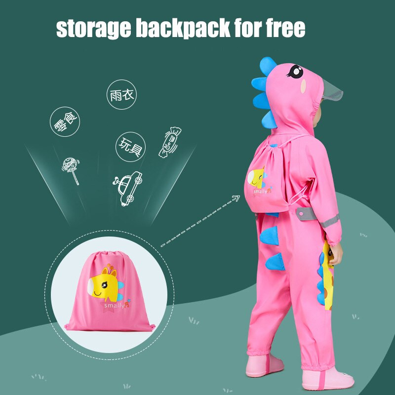 Kreslený jednodielny detský pršiplášť, roztomilé veľké okraje, reflexný pás, bezpečnostné nepremokavé študentské pončo, vonkajšie na chôdzu