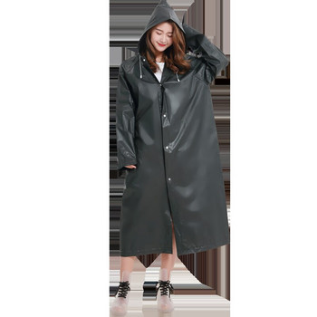 Γυναικείο Αδιάβροχο Ανδρικά Μαύρα Αδιάβροχα Καλύμματα Αδιάβροχα Ρούχα Πόντσο Αδιάβροχη κουκούλα Αδιάβροχο Παλτό βροχής με κουκούλα