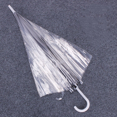 Átlátszó esőernyő PVC esőkupola Esküvői Esernyők Felnőtt, Hosszú nyelű, Egyenes bot kis esernyő gyerekeknek