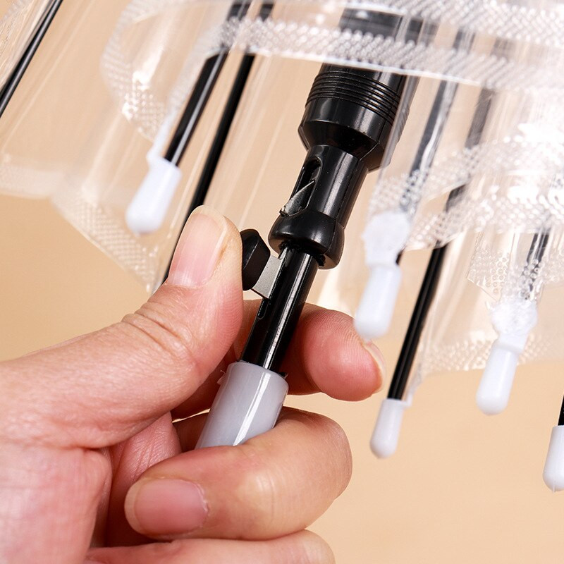 Átlátszó esőernyő PVC esőkupola Esküvői Esernyők Felnőtt, Hosszú nyelű, Egyenes bot kis esernyő gyerekeknek