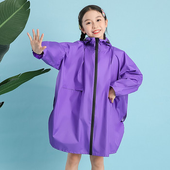 Нова модна раница с дълги ръкави за ученици от началното училище Дъждобран на открито Деца Бебешки средни и големи момчета и момичета Дъжд