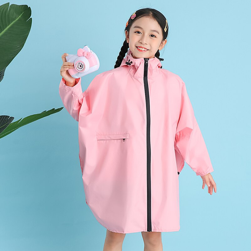 Nový módny batoh s dlhým rukávom pre študentov základných škôl, pršiplášť, vonkajší, pre deti, pre stredných a veľkých chlapcov a dievčatá, dážď