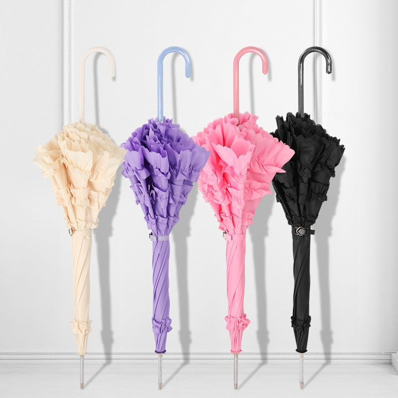 Zabava Proslava vjenčanja Marry Kišobran Vintage Victorian Outdoor Cos Čipkani Princess Čipkasti kišobran Crno Ružičasto Ljubičasto Bijelo