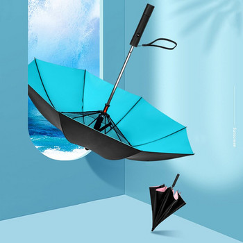 Летен прохладен чадър с вентилатор на открито с дълга дръжка Слънчеви и дъждовни плажни чадъри, устойчиви на UV лъчи, USB зарядно, подарък за мъже, жени