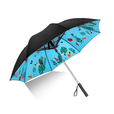 Ljeto Cool Kišobran s ventilatorom na otvorenom Duga ručka Kišobrani za plažu otporni na sunce i kišu UV punjenje Poklon za muškarce Žene