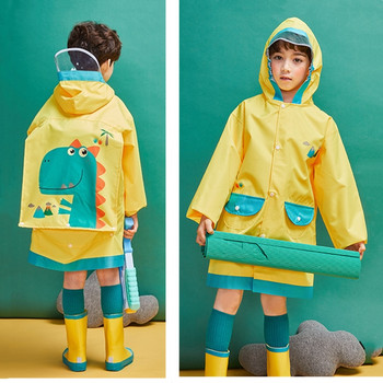 Χαριτωμένο αδιάβροχο μαθητικό παλτό δεινοσαύρων για αγόρια, κορίτσια, αντιανεμικό πόντσο φθινόπωρο και χειμώνα Keep ζεστό αδιάβροχο