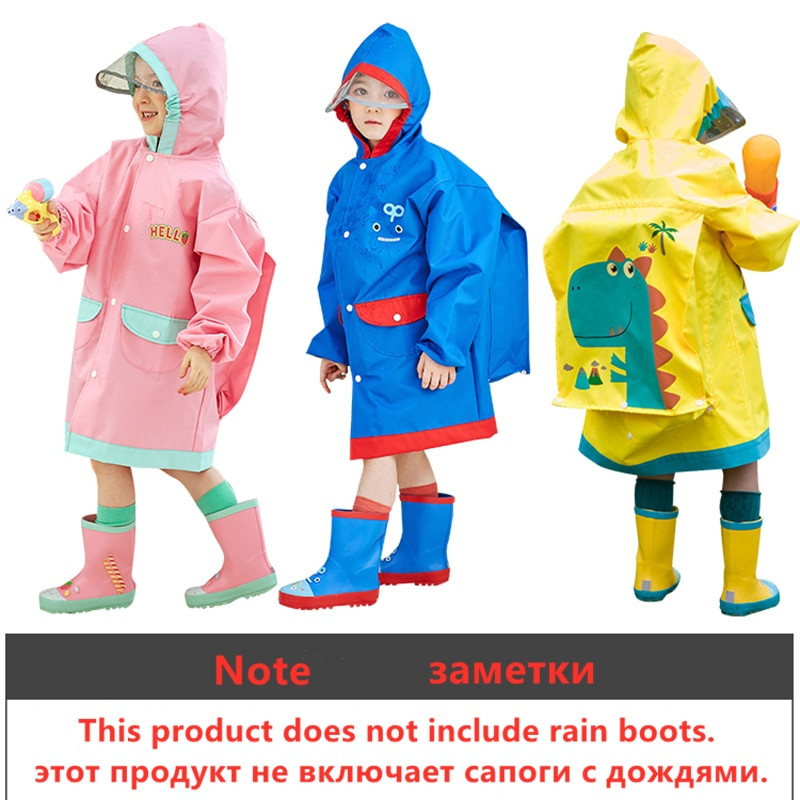 Roztomilý dinosaurus nepremokavý študentský pršiplášť chlapec deti dievčatá vetruodolný pončo jeseň a zima udržiavať teplý pršiplášť