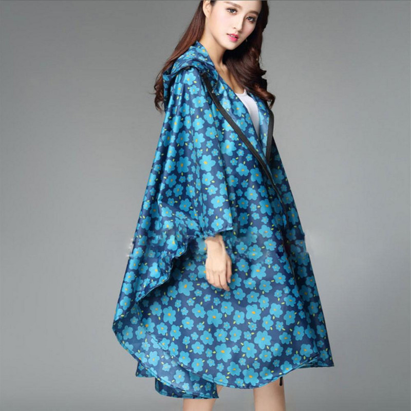 Nepremokavý štýlový dámsky pršiplášť s kapucňou, vonkajší dlhý pončo, pršiplášť