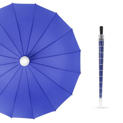 Kreativni kišobran s dugom ručkom i poklopcem za kućište, moderan 16K Rainbow veliki dugi kišobran, ženski muški kišobrani s automatskim otvaranjem