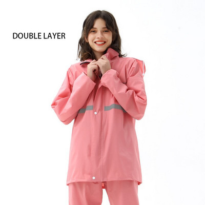 Letný delený pršiplášť, reflexný nepremokavý vetruodolný pončo, jednofarebný, pre dospelých, elektrický bicykel, jazda na bicykli, vonkajšia cestovná pláštenka