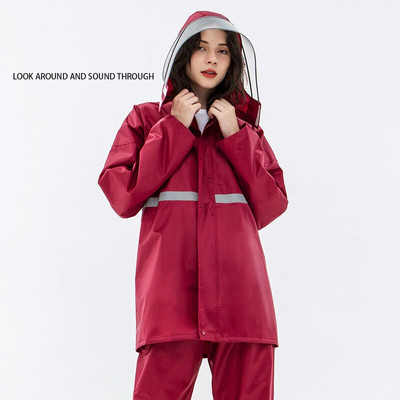 Letný delený pršiplášť, reflexný nepremokavý vetruodolný pončo, jednofarebný, pre dospelých, elektrický bicykel, jazda na bicykli, vonkajšia cestovná pláštenka